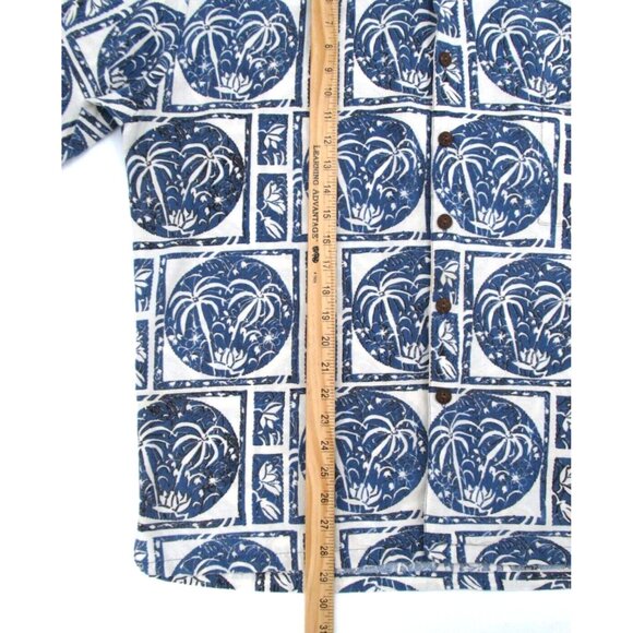 Vtg 90s Avi Kahala Hawaiian Shirt Mens Large Button Up Handcrafted Rayon Linen - Picture 12 of 13